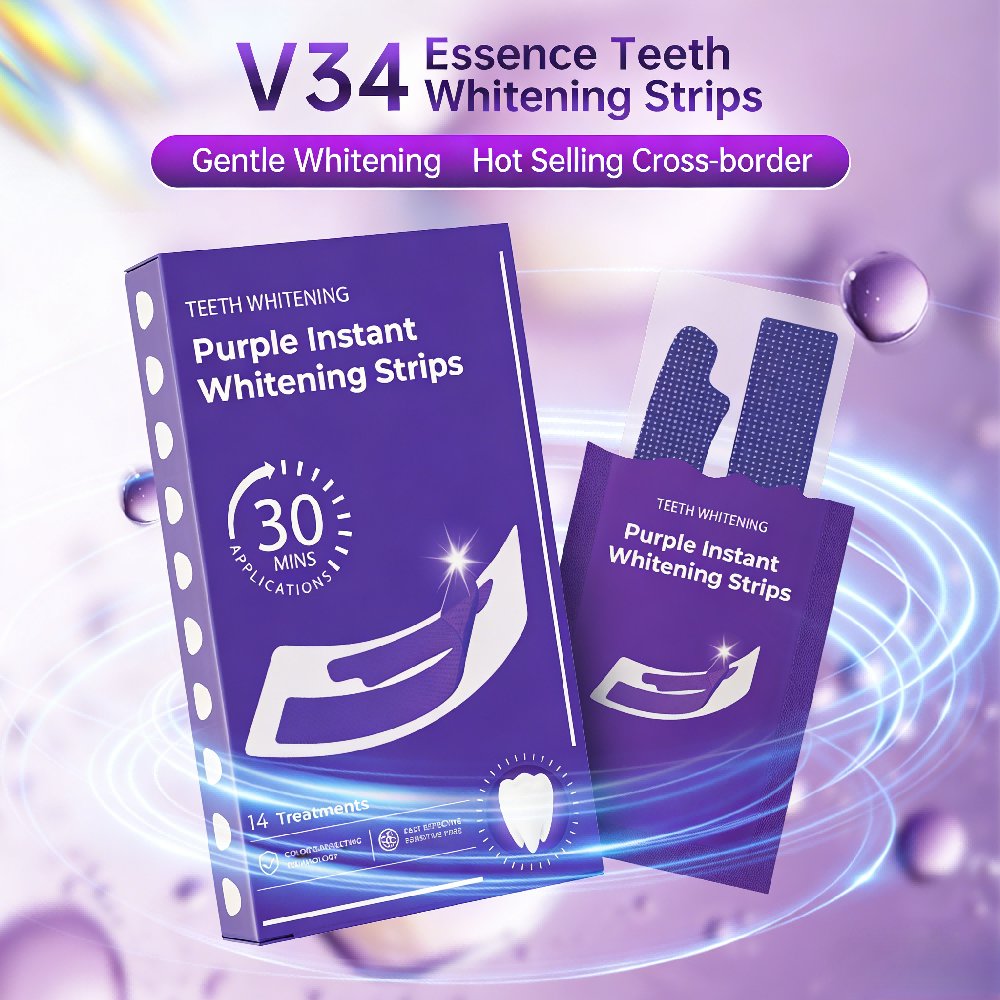 Teeth Whitening In Office - Purple Teeth Whitening Strips-No Sensitivity Instant