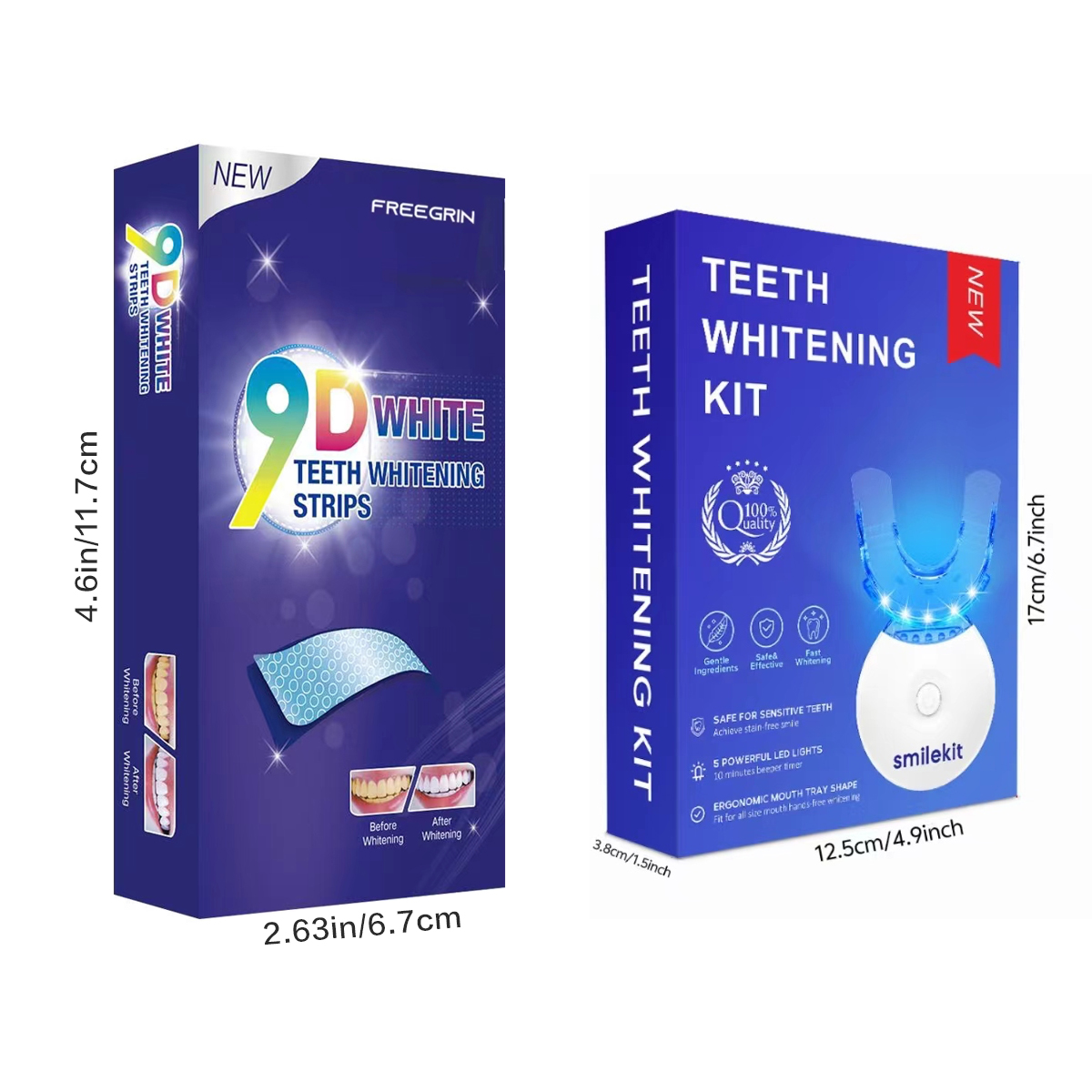 Teeth Whitening Kit - 5X LED L - Teeth Whitening Strips review and price