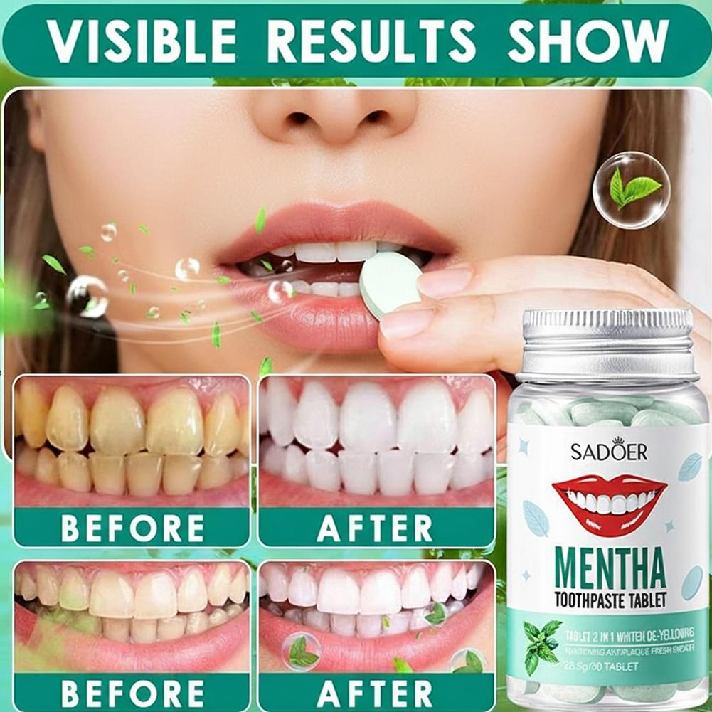 Mint Solid Toothpaste Tablets  - Teeth Whitening Filter review and price